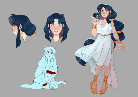 Design de personagem do projeto pessoal "OLYMPUS".