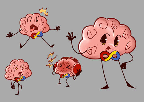 Personagem do vídeo "O que é Autismo?" para a "Turma do Jiló".