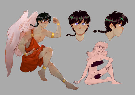 Design de personagem do projeto pessoal "OLYMPUS".