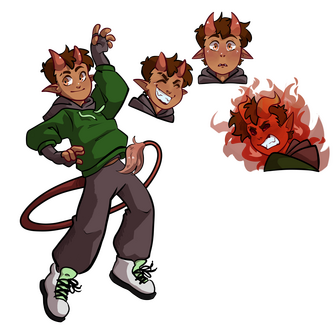 Design de personagem do projeto pessoal "Pelo Sinal da Santa Confusão".