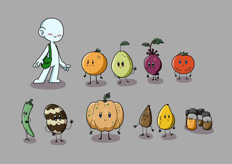 Personagens do vídeo "Orgulho" para a "Turma do Jiló".